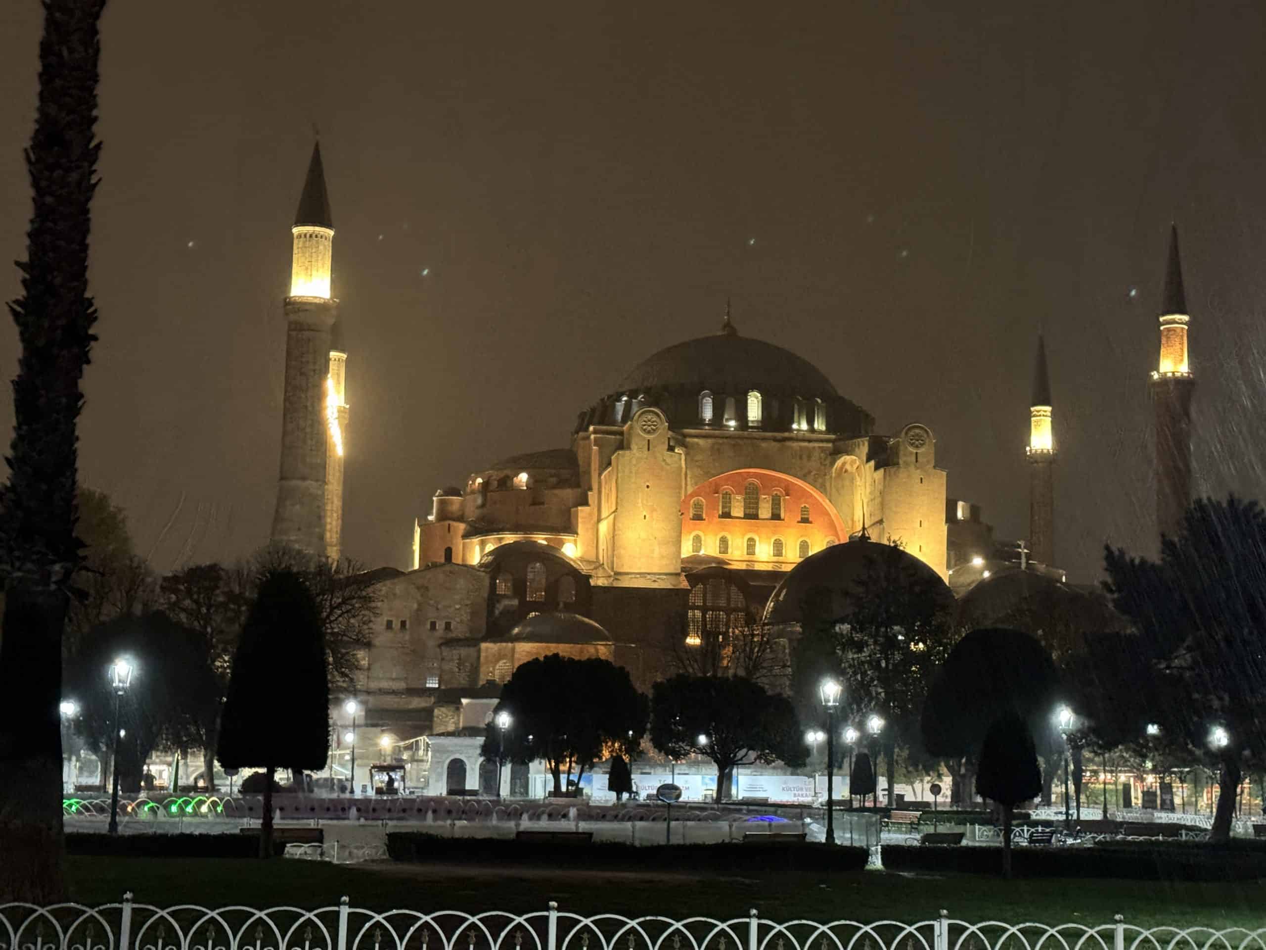 Hagia Sophia at night